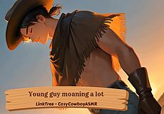 young guy with girlfriend moans hard during erotic solo play