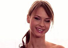 girl shakes in fear and pleasure at first anal pounding