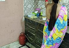 Indian Bhabhi Bent Over Kitchen Doggystyle with Devar First Time Dirty Hindi Talk