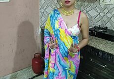 Indian Bhabhi Bent Over Kitchen Doggystyle with Devar First Time Dirty Hindi Talk