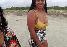 lukas pounds skinny beach slut's tight pussy doggystyle till creampie overflow!