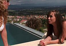 CAPRI ANDERSON plus TENAYA JUST 18+ gag on cock in fishnets