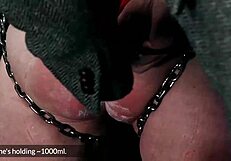 sparkle writhes in classy british bondage enema torment part one