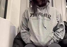 i edge myself outdoors risking it all for that slutty caught thrill raw footage