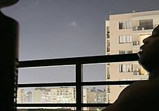 my best friend's boyfriend's cock gets balcony blowjob from braces latina nysdel