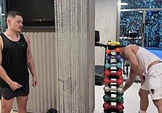 muscular gym slut fucked hard by monster cock