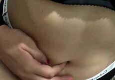 Sexy Latina Teases Deep Navel in Tight Lingerie