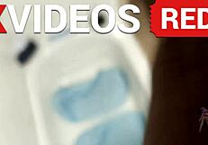 Sexy black milf showers naked showing long beautiful legs.