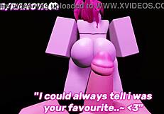 Joi Slutty Stripper Lapdance with Big Cock Rip Clothes in Roblox Game