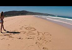 travel show host sasha ikeyeva flaunts ass in bikini on spanish doninos beach