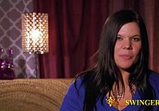 couple signs agreement before swinging blowjobs