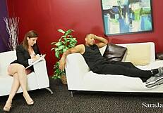 Feels so good as sexy cougar Sara Jay bounces on throbbing cock dripping cum