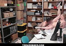 Cute Blonde Shoplifter Fucks Guard's Monster Cock to Avoid Police Bust