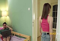 Think your tiny teen girlfriend can handle a sneaky dorm threesome cheat?