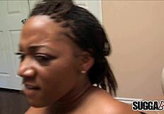 Ebony Hottie Sin-A-Men Bent Over Takes Brutal BBC Pounding Doggystyle