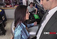 Mechanic Garage Freeuse MILF Shay Sights Fucked Like a Whore