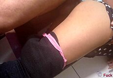 so i sneak up and fuck her tight asshole quietly on hidden cam till creampie fills her up