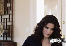 it guy catches brunette milf with porn and rams her pussy doggystyle till she screams!