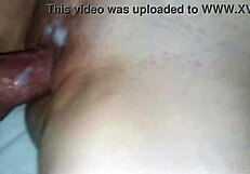 Cum blasting redhead wife's juicy shaved pussy