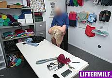 hey lingerie thief caught shoplifting milf punished in back office pov