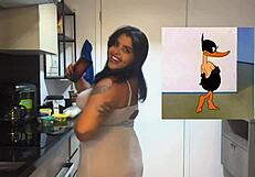 hey, watch chubby juliana coxta ride that fat dildo on the floor in pov? she cums hard with chocolate play