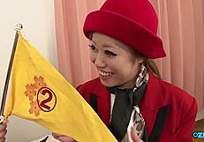 Asian Lingerie Babe's Hairy Pussy Pounded Hard to Creampie Finish