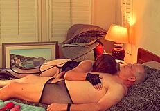 Granny Stripper Carmen Rips Clothes For Hardcore Creampie Fuck