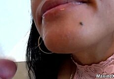 Scott rhodes titty fucks maxine x's huge asian tits then facial cumshots her