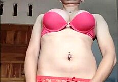 this shemale strokes her cock nice and slow before blasting a hot load everywhere