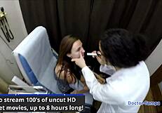 Dr Tampa Probes Donna Leigh's Shaved Pussy in First Exam?