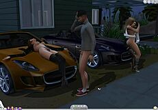 Sims 4 Hottie Boldly Sucks Massive Cock Outdoors in Public Thrill