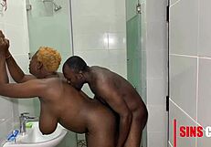 ebony wife rides big black cock to intense orgasm with creamy cumshot finish