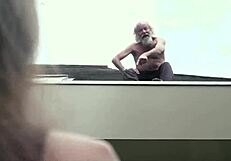 Old man plays naughty game with young 18+ girl