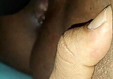 hubby dives into my tamil desi wife's smooth shaved pussy licking deep