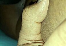 hubby dives into my tamil desi wife's smooth shaved pussy licking deep