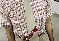 step daddy twists my little 18+ titties so hard after school