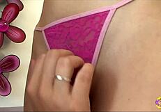 Fingering my tiny blonde friend's wet cunt