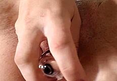 I stuff my tight teen ass gaping with huge vibrating dildos nonstop