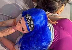 two curvy latina half-sisters get fucked hard by huge cock guy