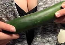 milf stuffs cucumber deep in pussy until massive squirting orgasm hits hard??