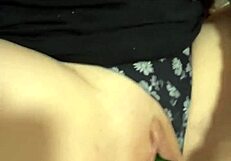 milf stuffs cucumber deep in pussy until massive squirting orgasm hits hard??
