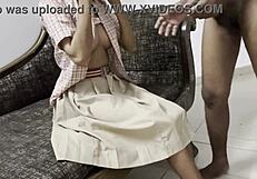 step daddy twists my little 18+ titties so hard after school