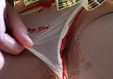 pervert sneaks cock under her skirt for juicy bus pussy creampie surprise