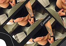 my wet pussy grips his cock tight in pantyhose won't let go creampie closeup