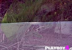 Petite blonde teen model poses lingerie then spreads amazing bubble butt