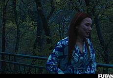 josephine jackson's lips wrapped around clemence audiard's futa shemale cock while smoking hot