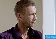 SLUTTY NURSE SOPHIA BURNS SEDUCES RYAN MCLANE WITH HER HOT BODY AT HOME!