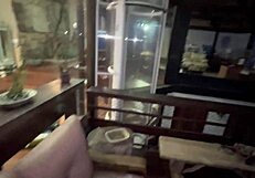 skinny stepdaughter fucks stepdad on open balcony
