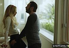 petite blonde stepsis gets her tight holes stretched by stepbro's monster cock