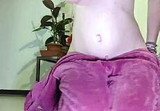 pregnant italian camgirl teases hairy pussy in erotic forest video call